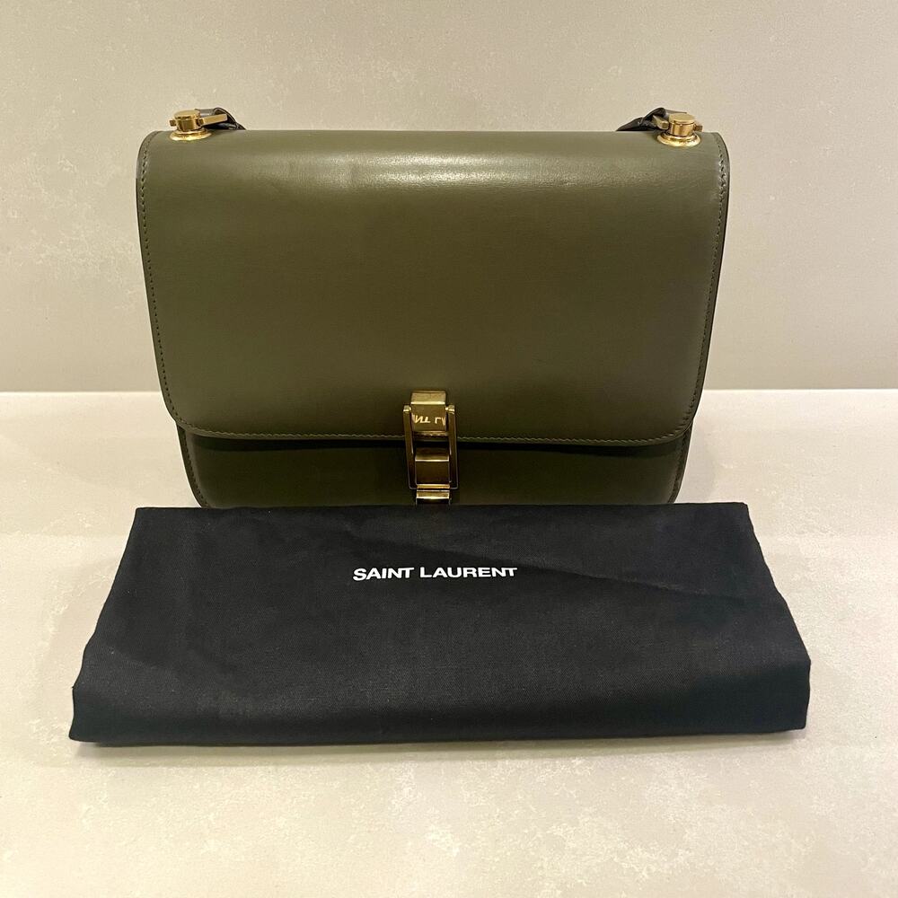SAINT LAURENT Le Carré Bag in Olive Green
